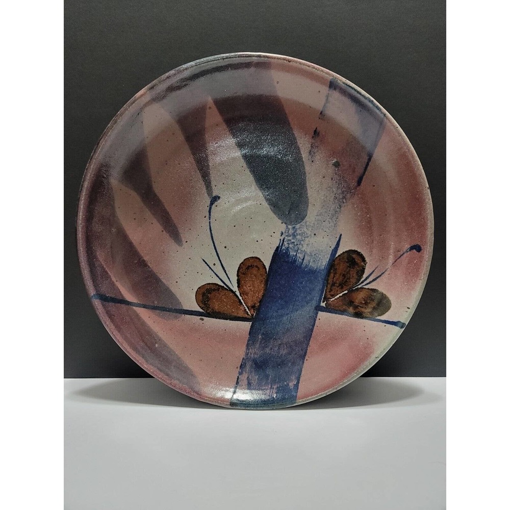JOHN FREIMARCK STUDIO ART POTTERY VINTAGE SIGNED 14.5" SHALLOW BOWL TRAY PLATE